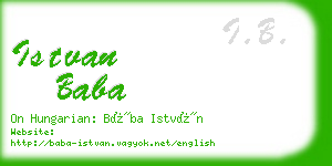 istvan baba business card